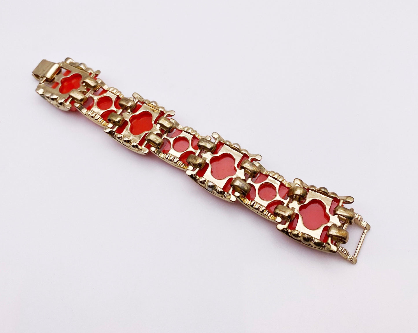 1960s Vintage Coral Thermoset Bracelet
