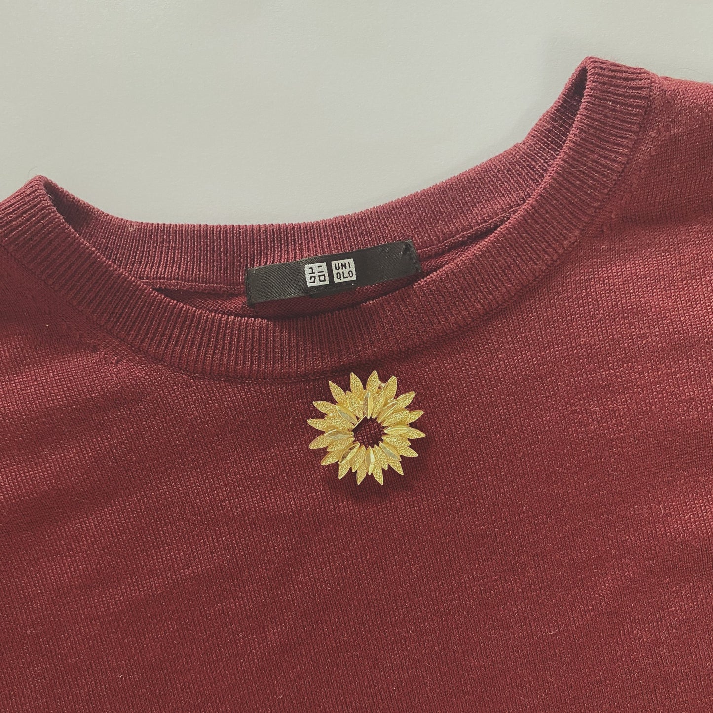 Vintage 1970s Sunburst Brooch | Retro Statement Pin