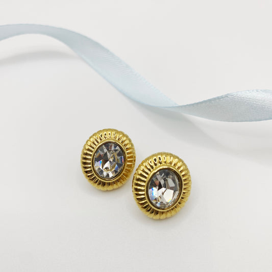 Trifari · 1980s · Crystal Earrings