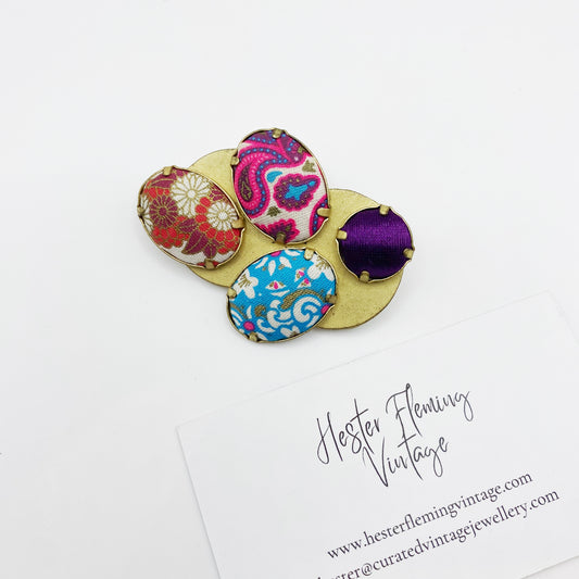 Front view of 1980s 1990s Kenzo Brooch