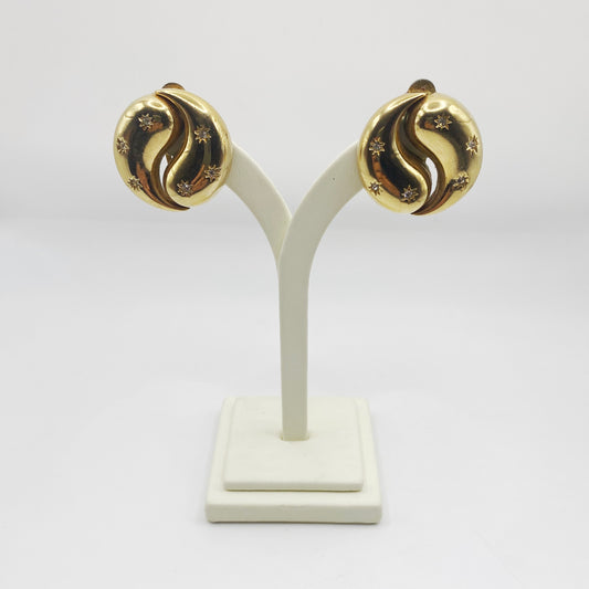 Vintage 1980s, french designer earrings by Andre Courreges