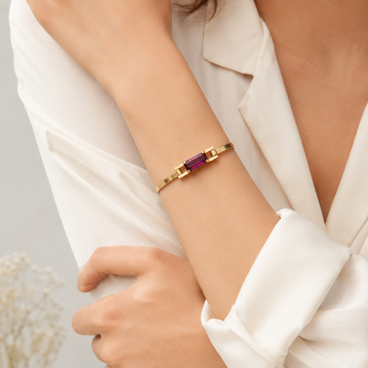 AVON · 1970s · Amethyst Crystal Bangle