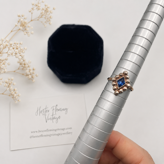 Boujou Munidor Sapphire Crystal Ring. Size M.