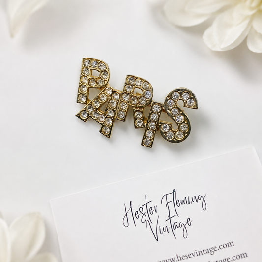Vintage · 90s · PARIS Crystal Brooch