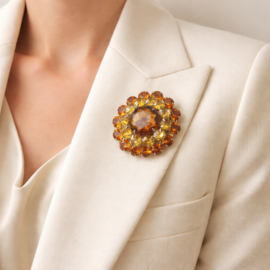 Juliana D&E · 1960s · Dazzling Crystal Brooch