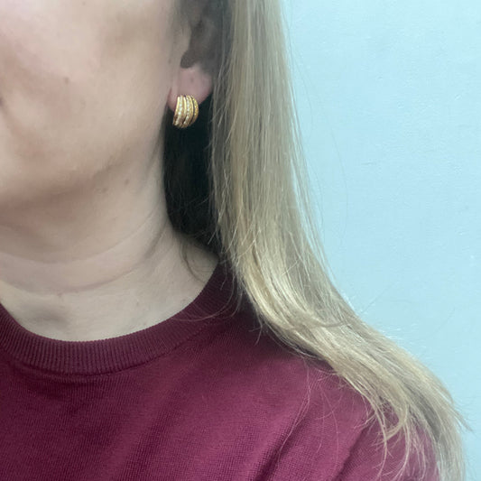 Oroton · 1990s · Pave Crystal Earrings