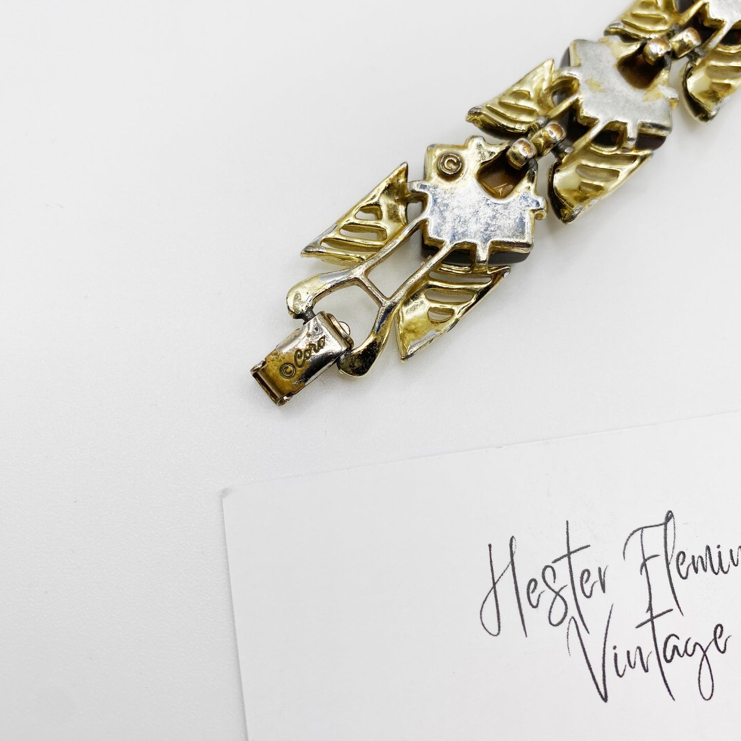 Vintage Mid-Century Coro Thermoset Bracelet | 1950s Collectible Jewellery