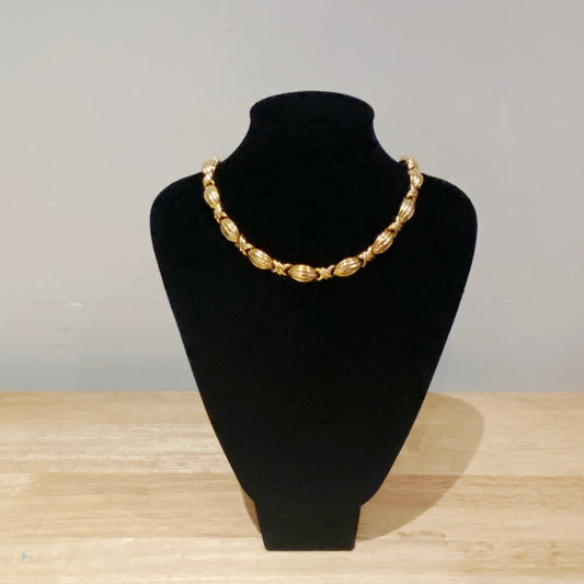 Napier · 1980s · Sculpted Gilt Link Necklace
