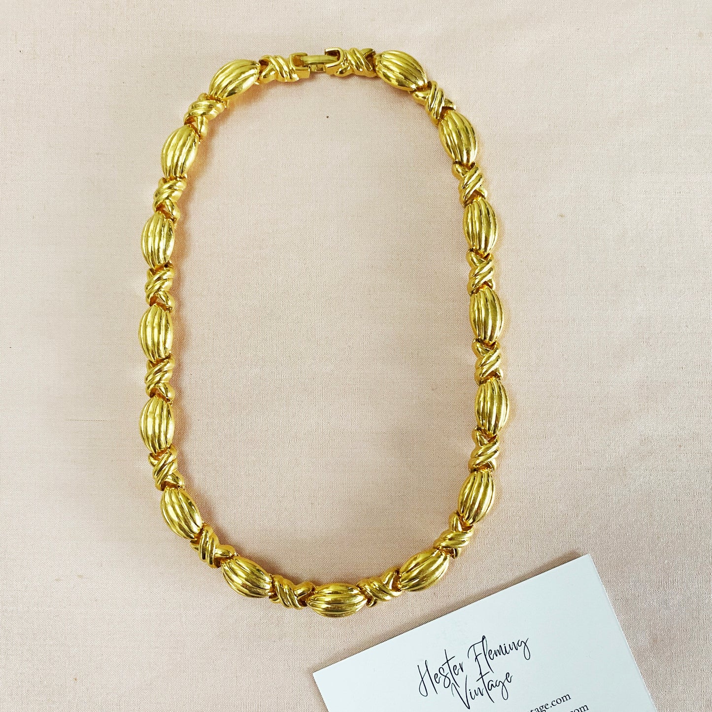 Vintage Napier Gold Necklace | 1980s Designer Jewellery