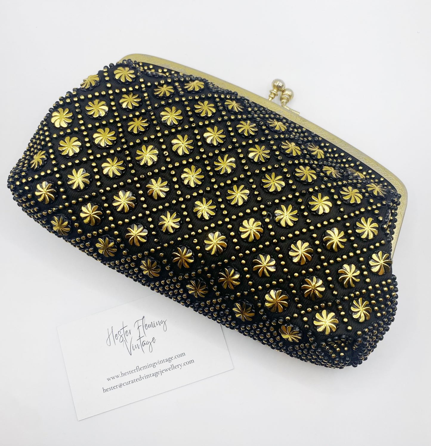 Vintage 80s Purse | Textured Design with Brass Studs