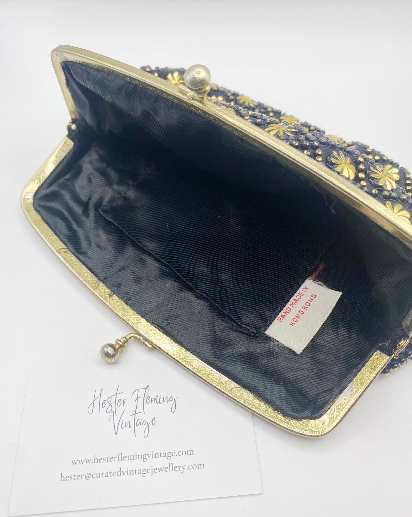 Vintage 80s Purse | Textured Design with Brass Studs