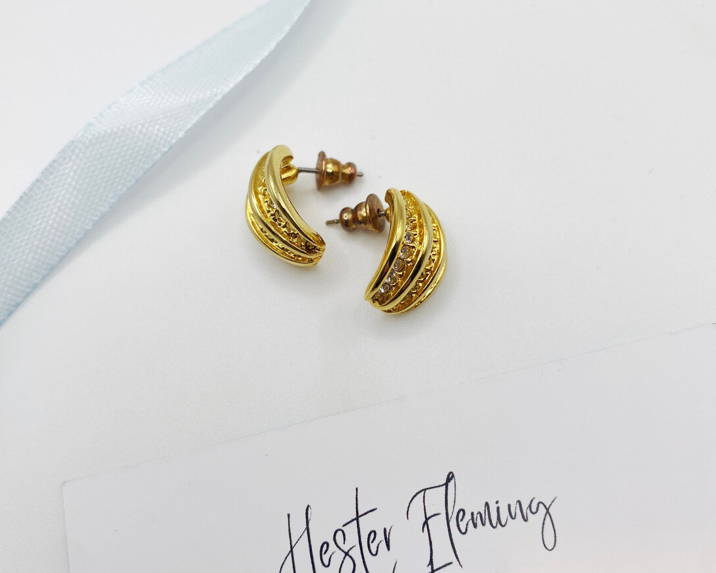 Vintage Oroton Pave Crystal Earrings