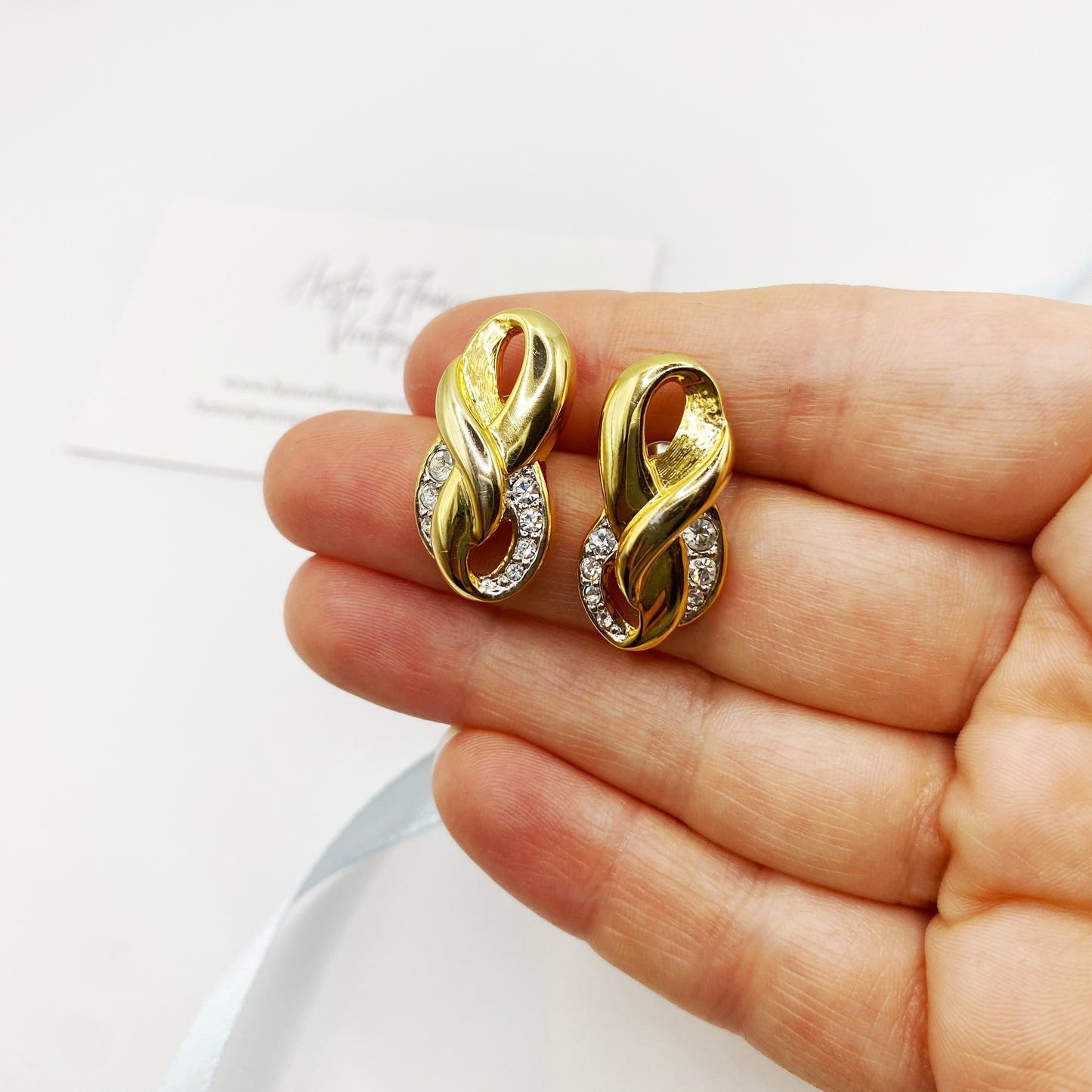 Vintage Oroton Infinity Earrings | 1990s Designer Statement Jewellery