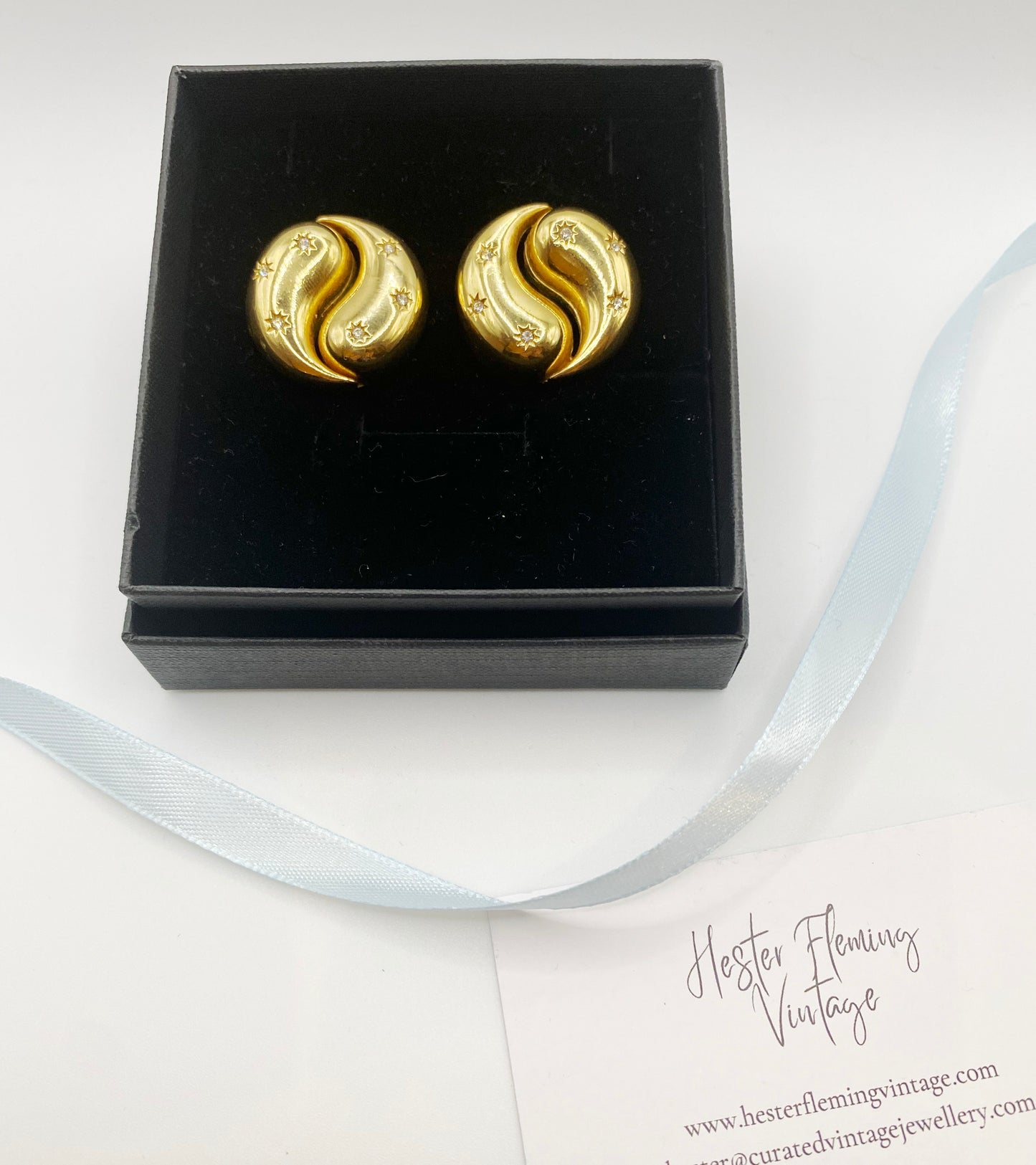 1980s French designer, Andre Courreges Earrings