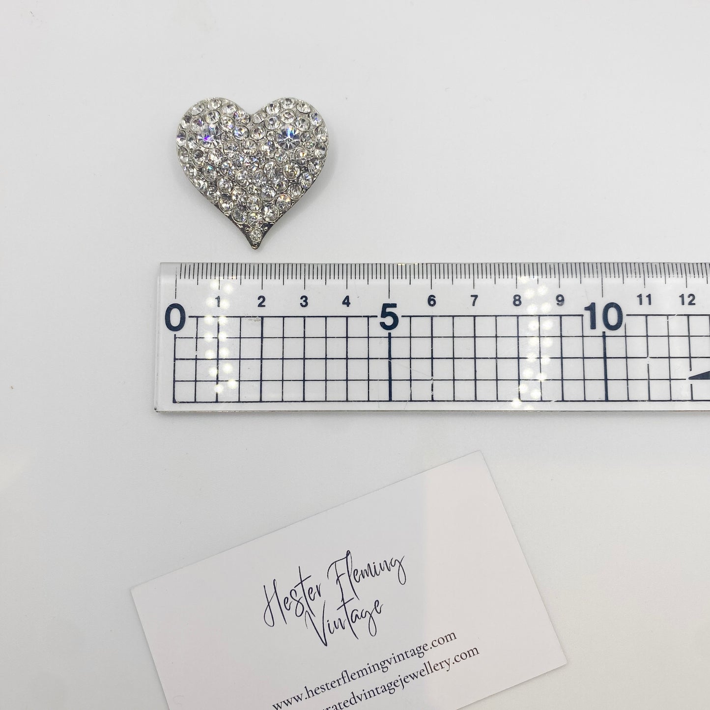 Vintage Swarovski Heart Brooch | 90s Crystal Statement Pin