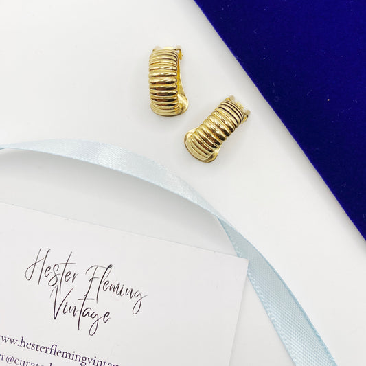 vintage Dior gold earrings