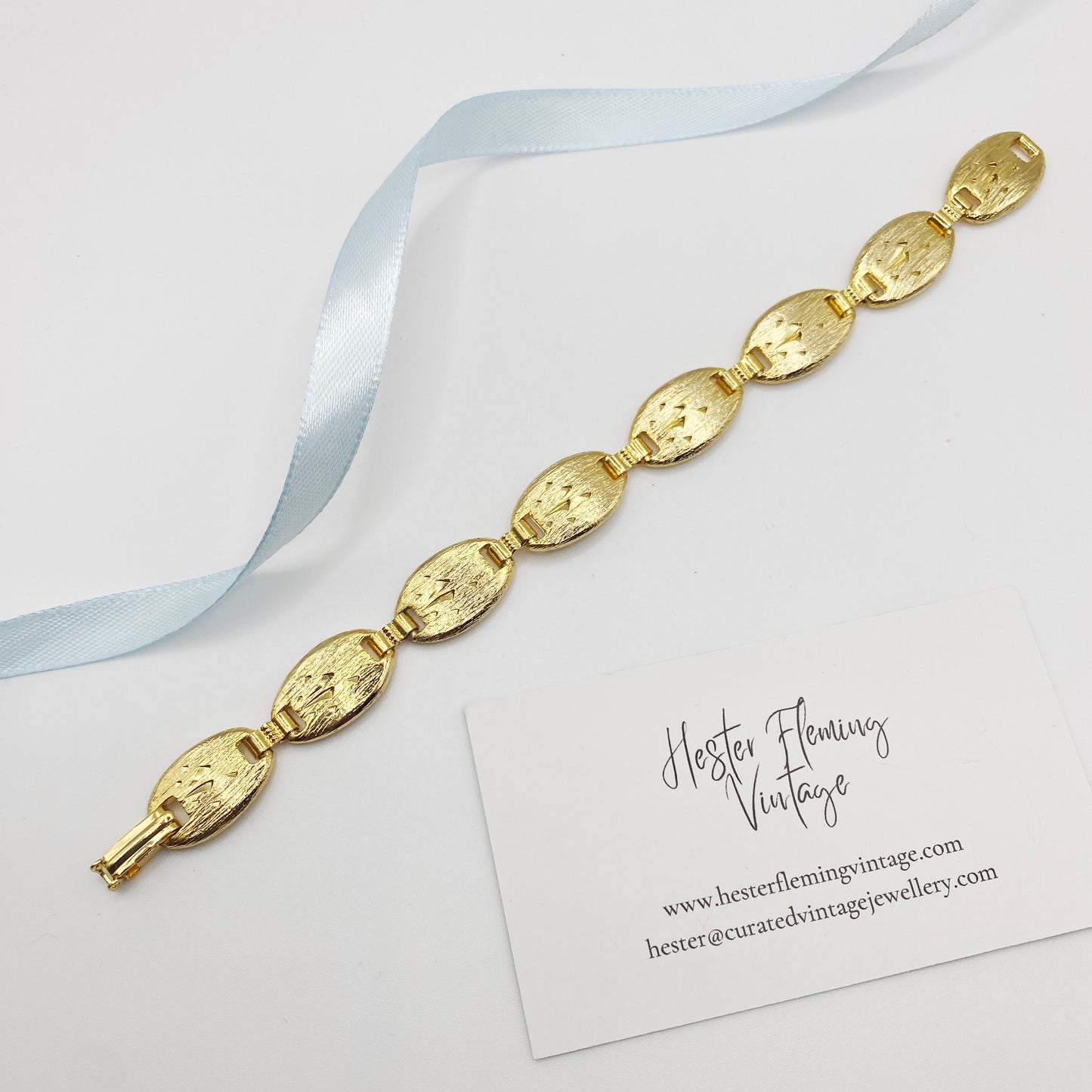 Vintage 90s 22kt Gold Plated Bracelet | Retro Statement Jewellery