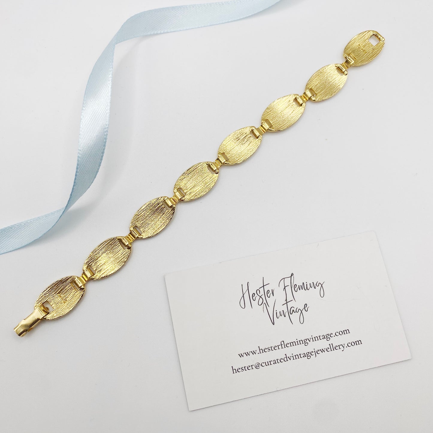 Vintage 90s 22kt Gold Plated Bracelet | Retro Statement Jewellery