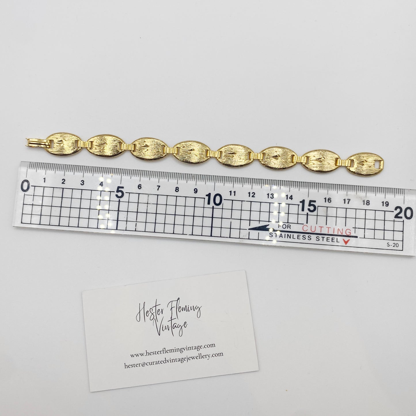 Vintage 90s 22kt Gold Plated Bracelet | Retro Statement Jewellery