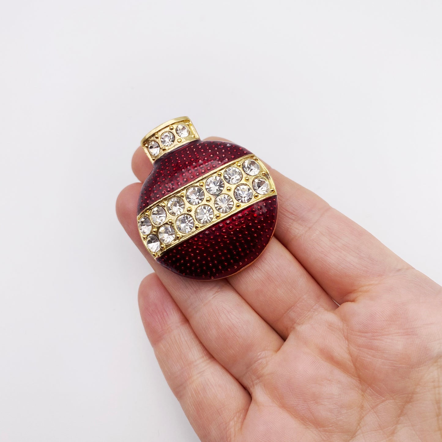 Vintage Eisenberg Ice Christmas Bauble Brooch
