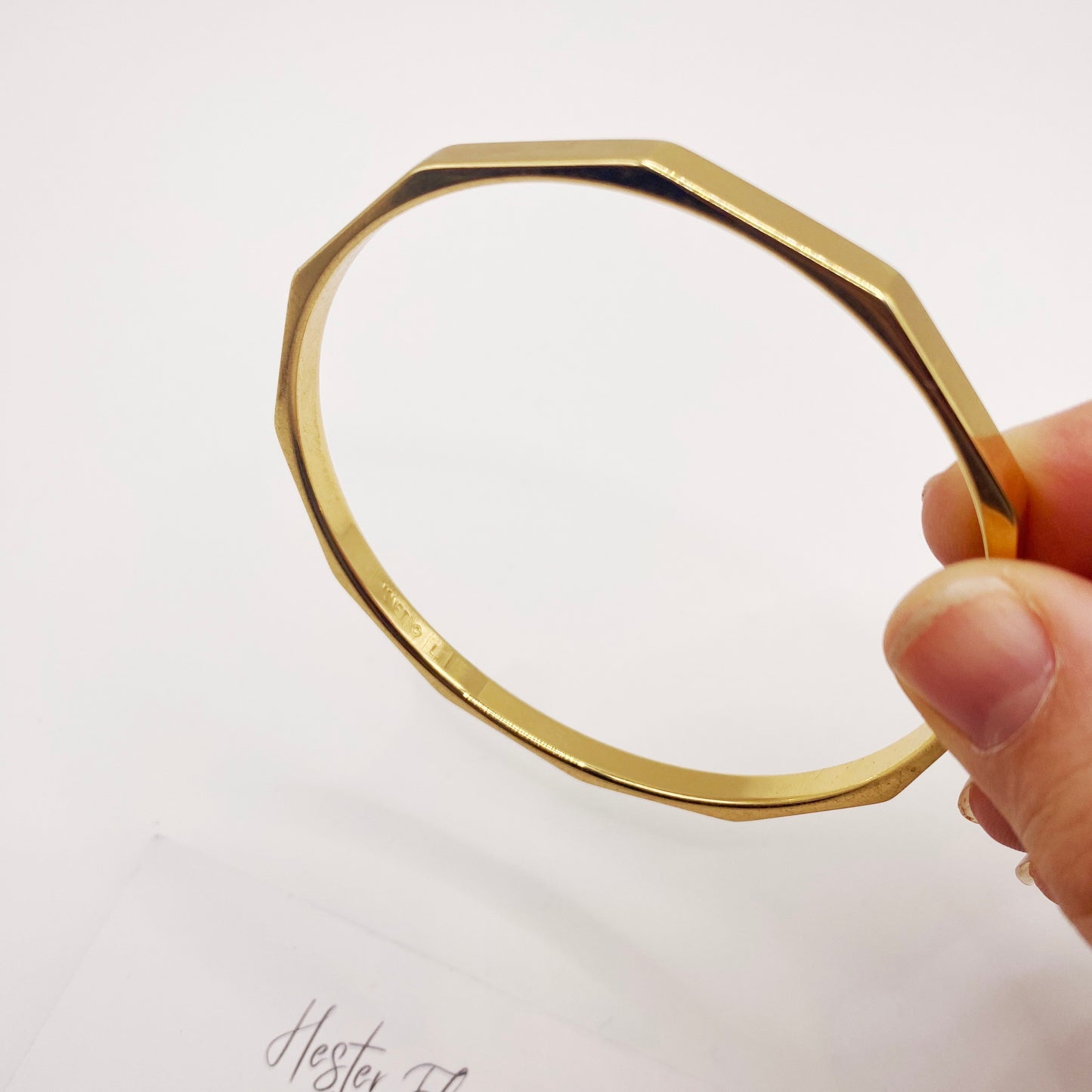 Close-up of 1970s Monet gold articulated bracelet, collectible vintage jewellery