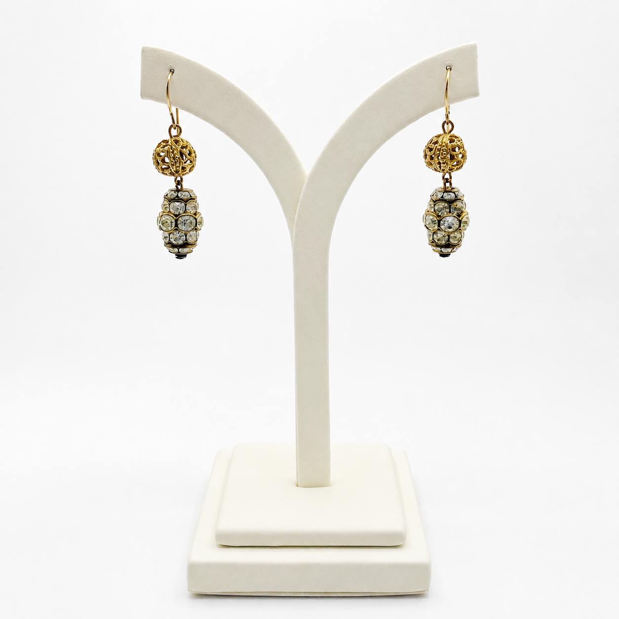 1950s Louis Rousselet Earrings on stand