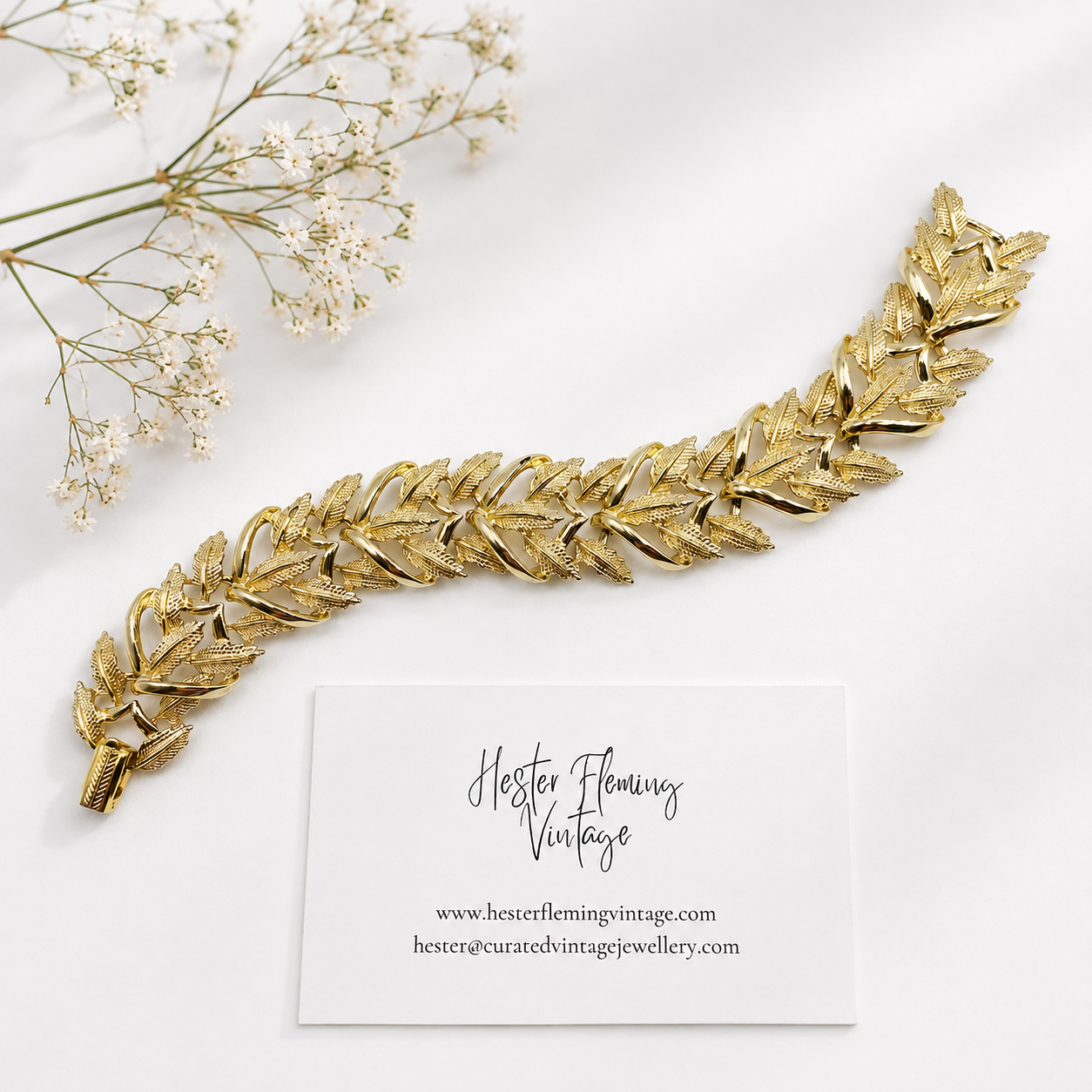Vintage Bracelet, presented on white background. 