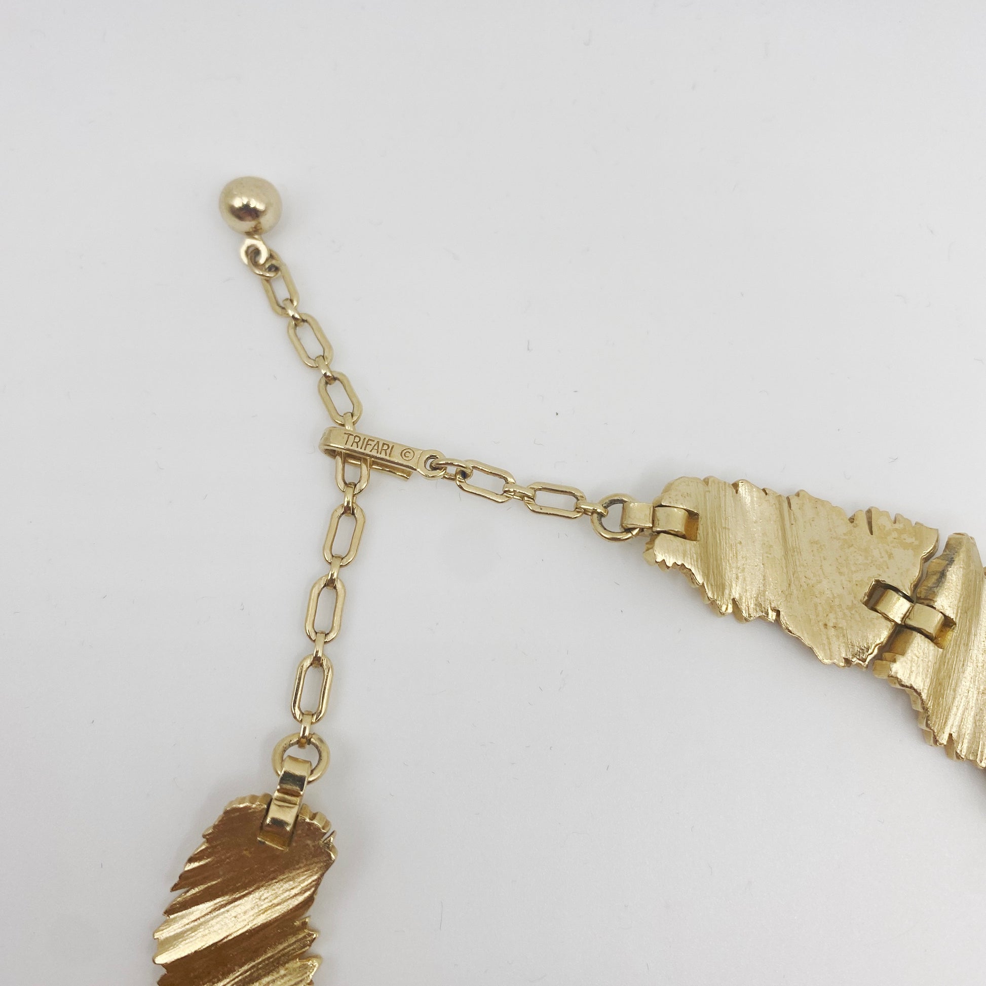 Trifari 1960s necklace clasp and signature hallmark