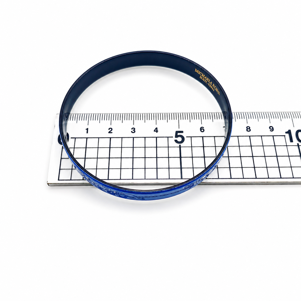 Measurement shot of 1970s Michaela Frey bangle. 
