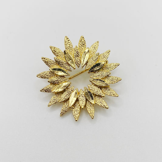 1970s Retro Sunburst Brooch