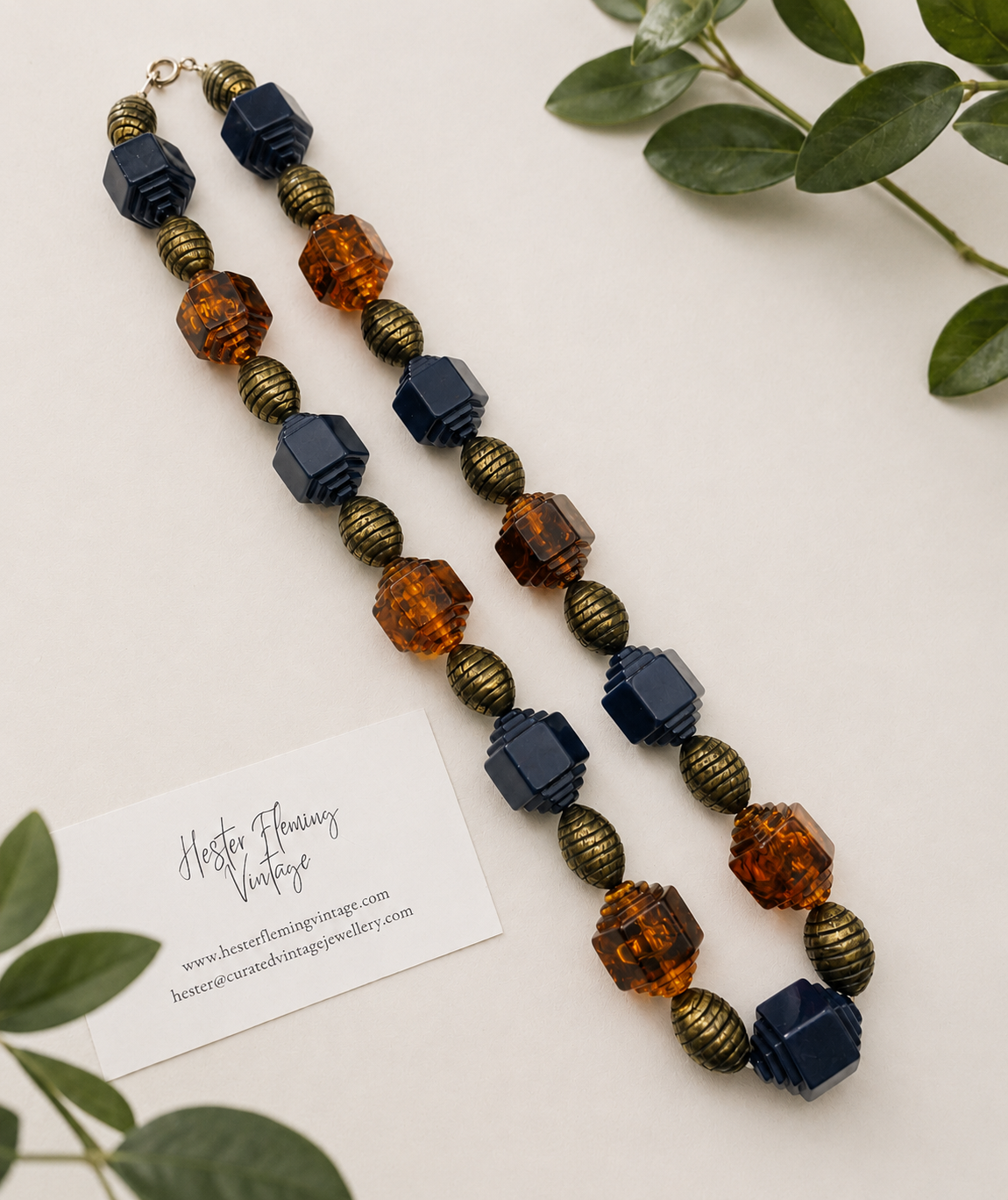 Vintage · 1980s · Deco Bead Necklace
