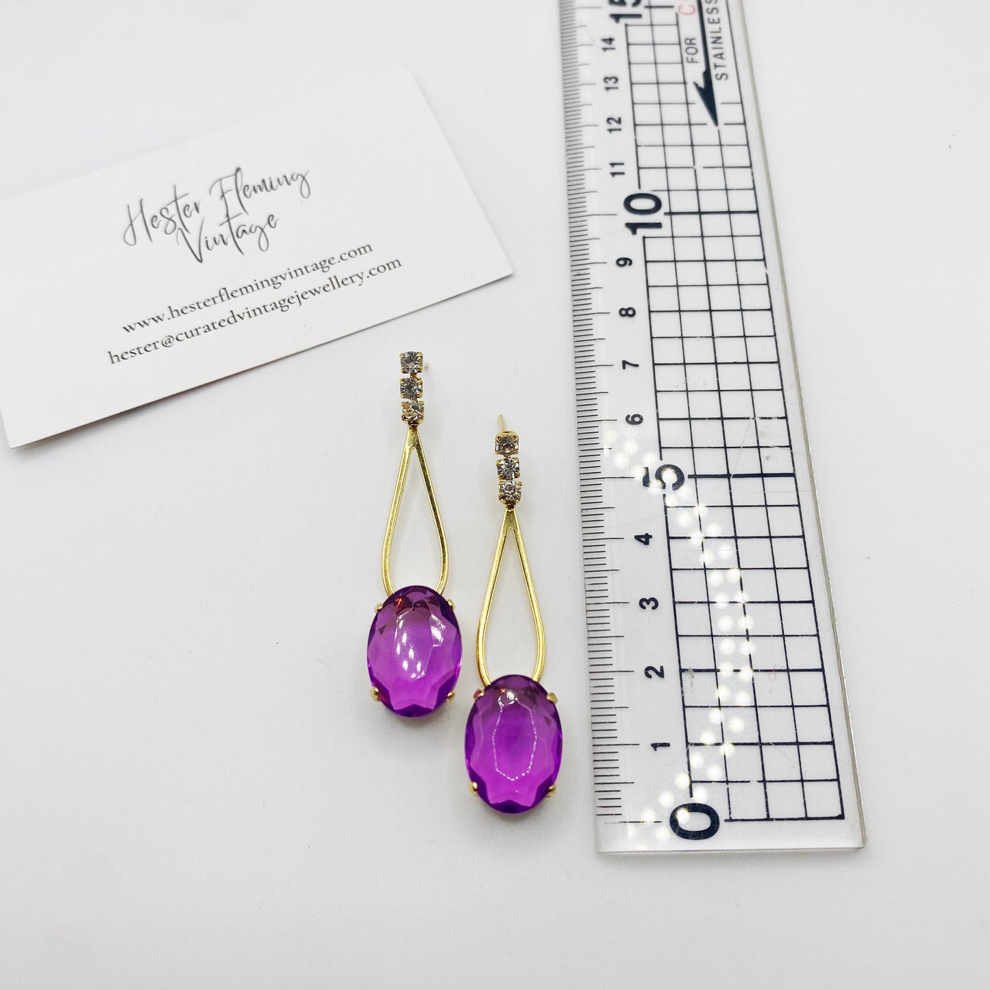 Vintage 90s Crystal Drop Earrings