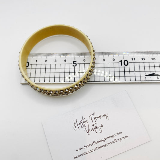 Editor's Pick | Antique Deco Flapper Bangle | Original Crystals | One Of A Kind.