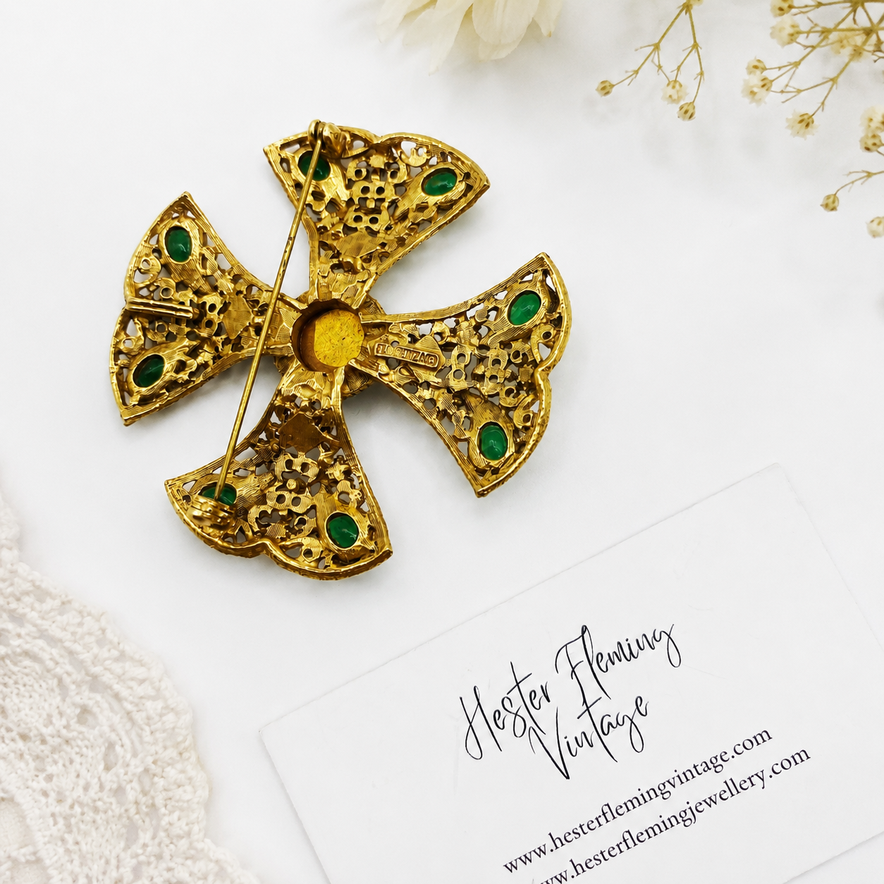 Florenza 1960s Maltese Cross Brooch
