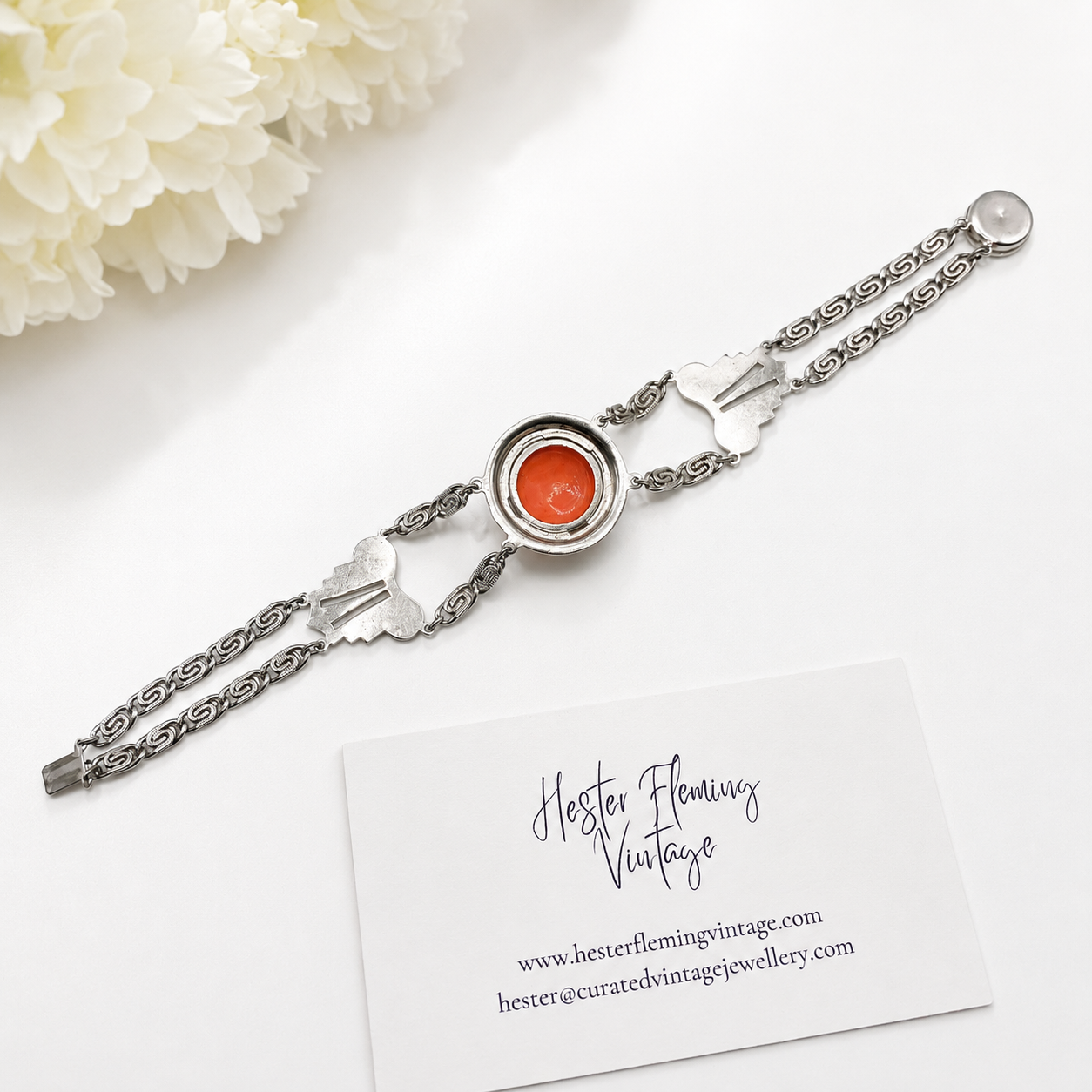 The back view of the 1930s/40s Art deco bracelet. 