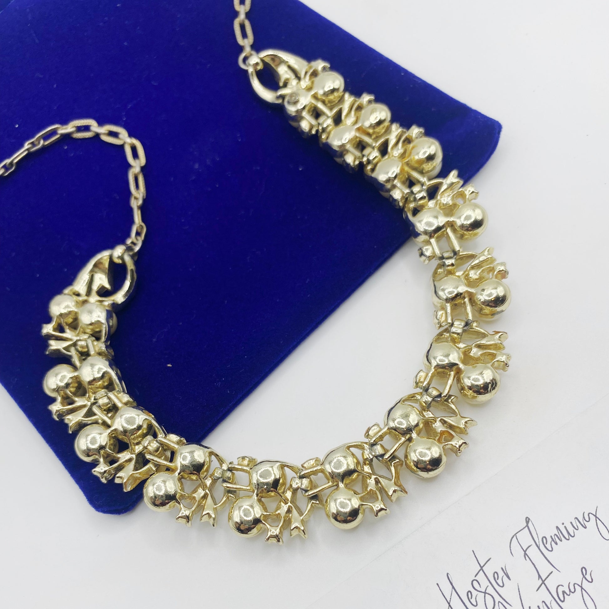 Back view of 1950s Coro Necklace. Good vintage condition. 