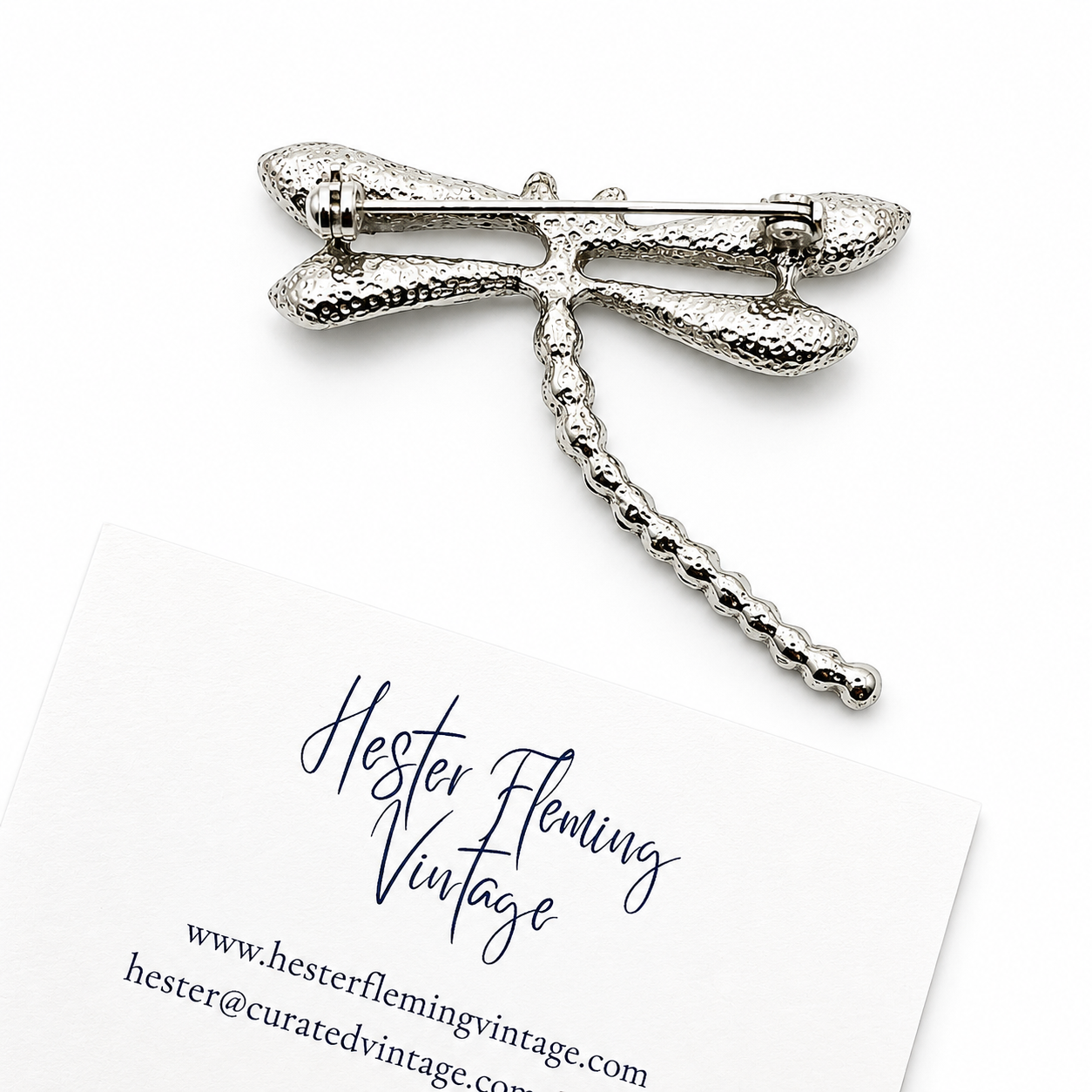 Vintage · 1990s · Swarovski Crystal Dragonfly Brooch
