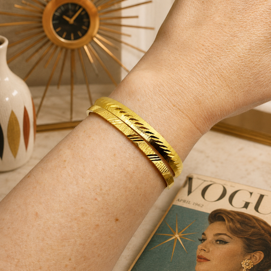 Monet · 1960s · Gold-Plated Bangle Set