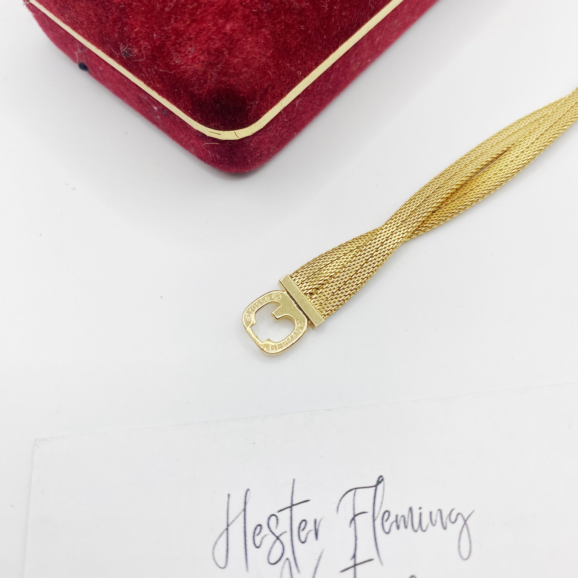 Grosse for Christian Dior bracelet signature. Grosse Germany. 