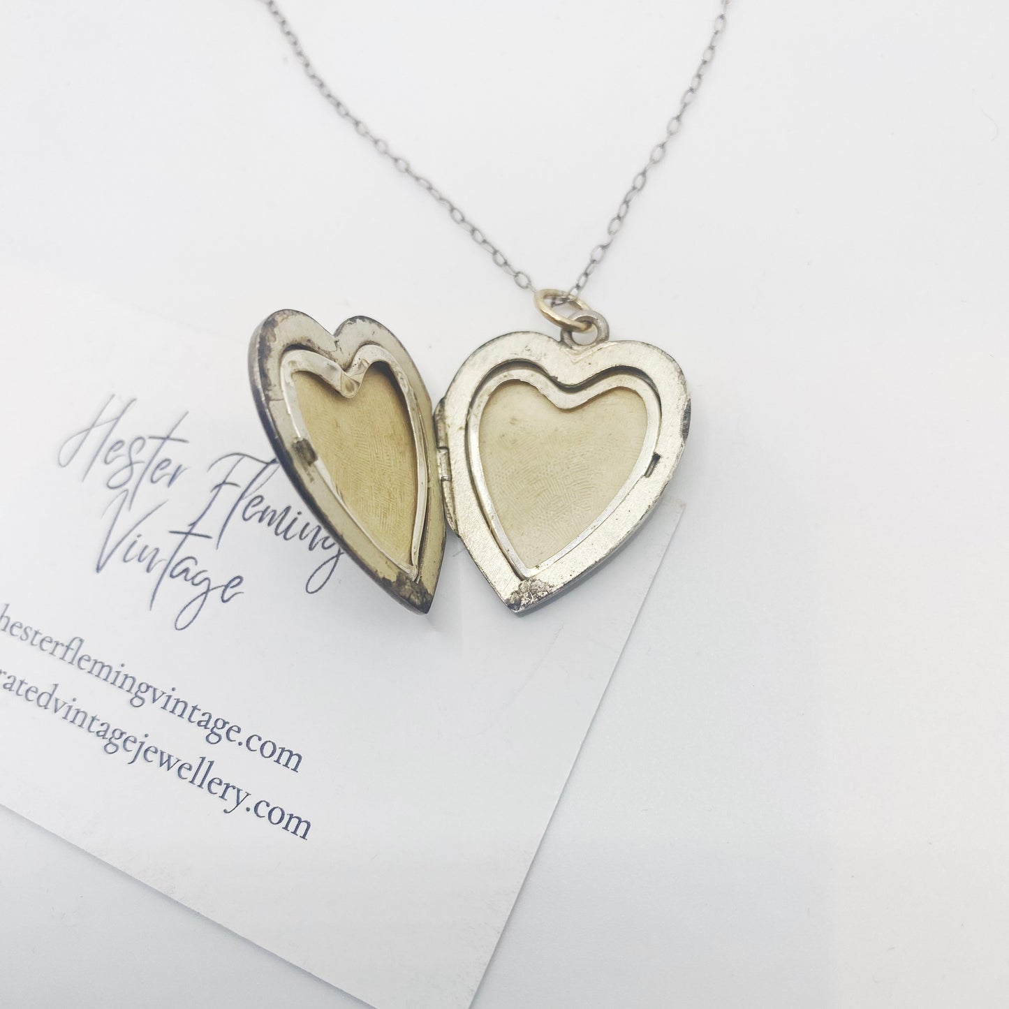 Vintage · 1930s · Enamel Rose Heart Locket