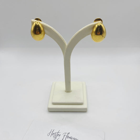 Monet · 1960s · Gold Clip-On Earrings