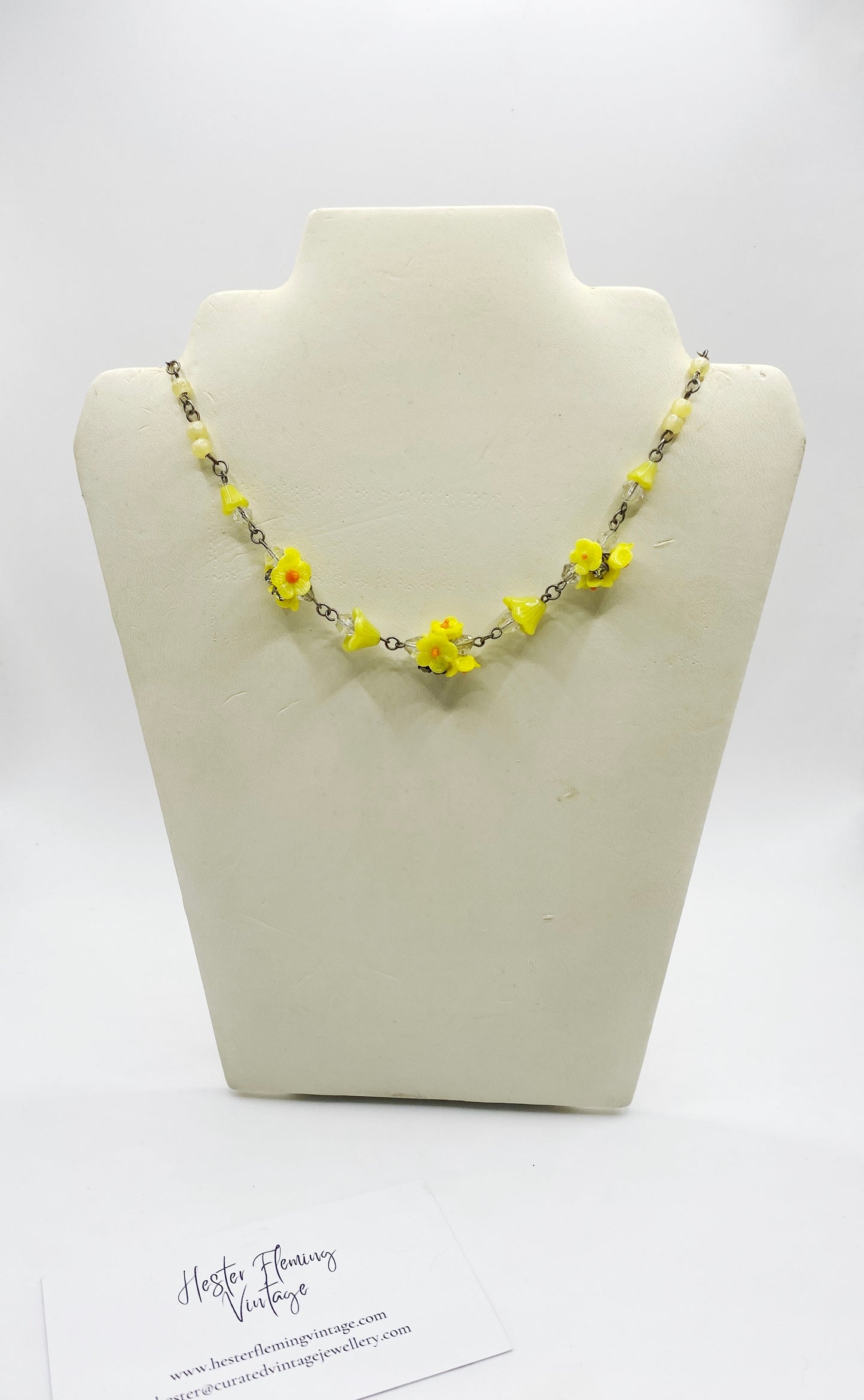 Vintage · 1930s · Czech Glass Floral Necklace