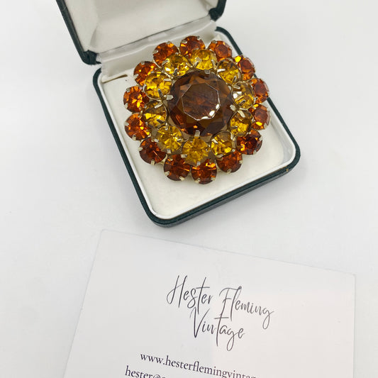 Vintage Juliana Crystal Brooch | Dazzling Mid-Century Statement Piece