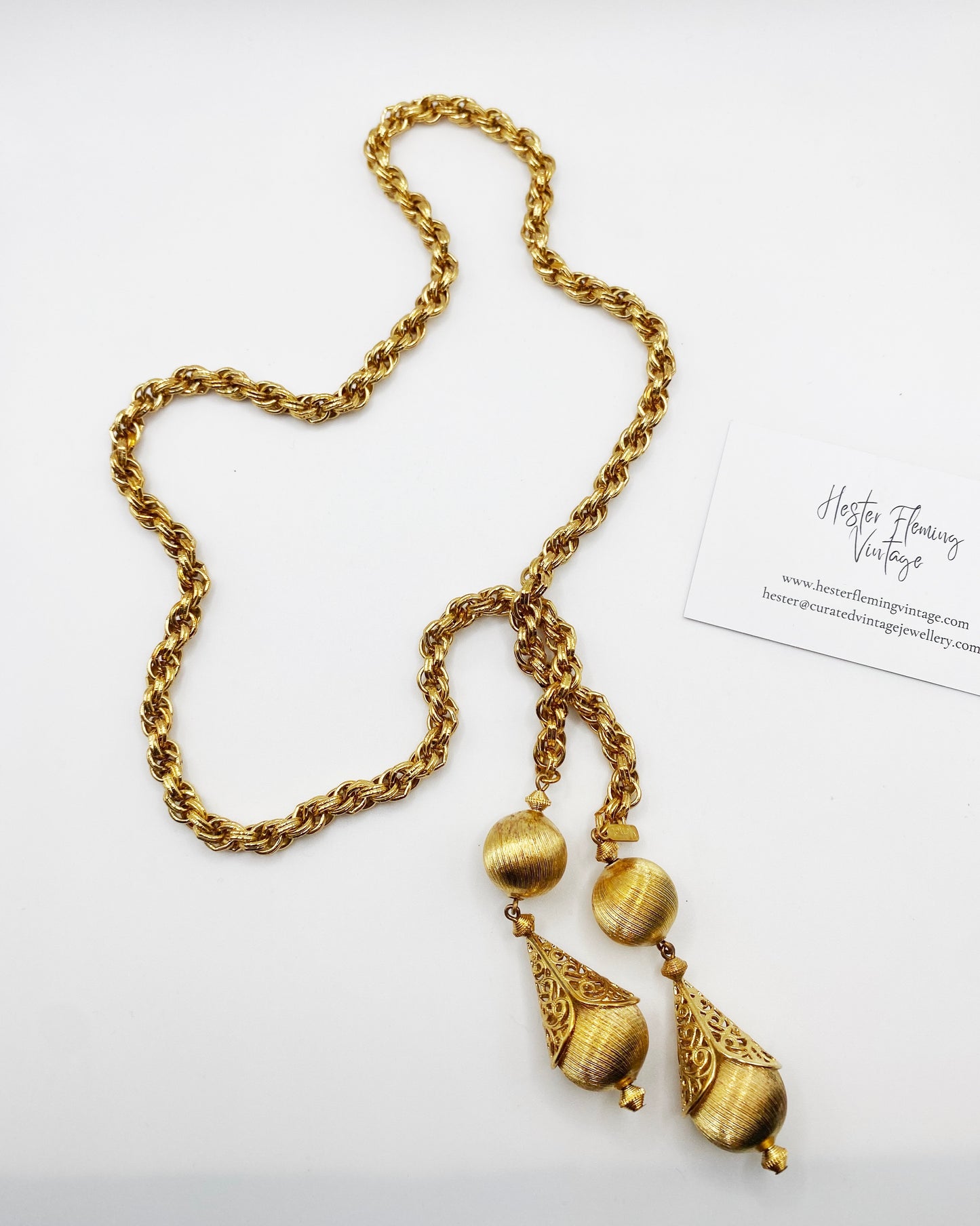 Vintage 1960s Monet Bolero Necklace | Gold-Plated Statement Chain