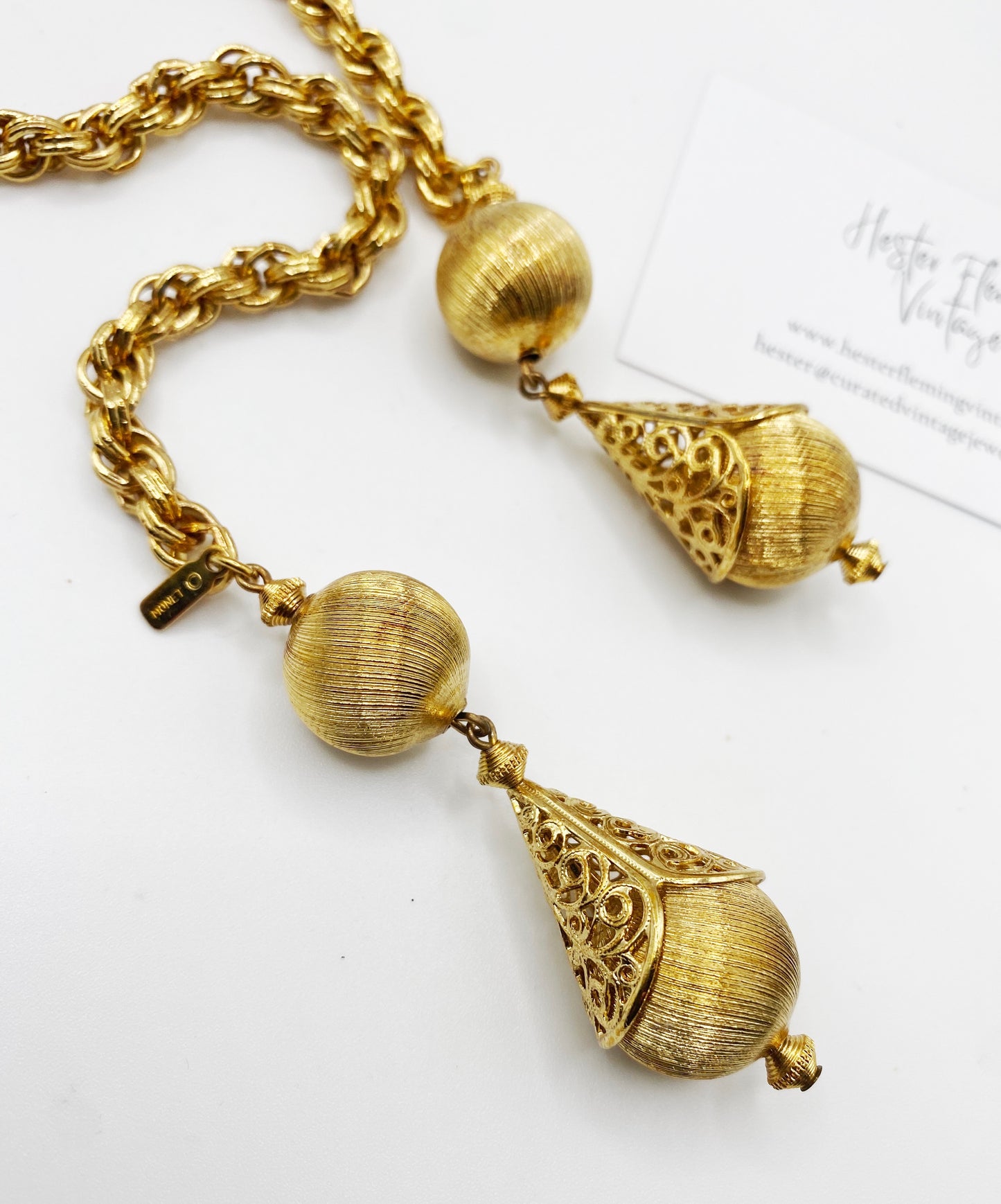 Vintage 1960s Monet Bolero Necklace | Gold-Plated Statement Chain