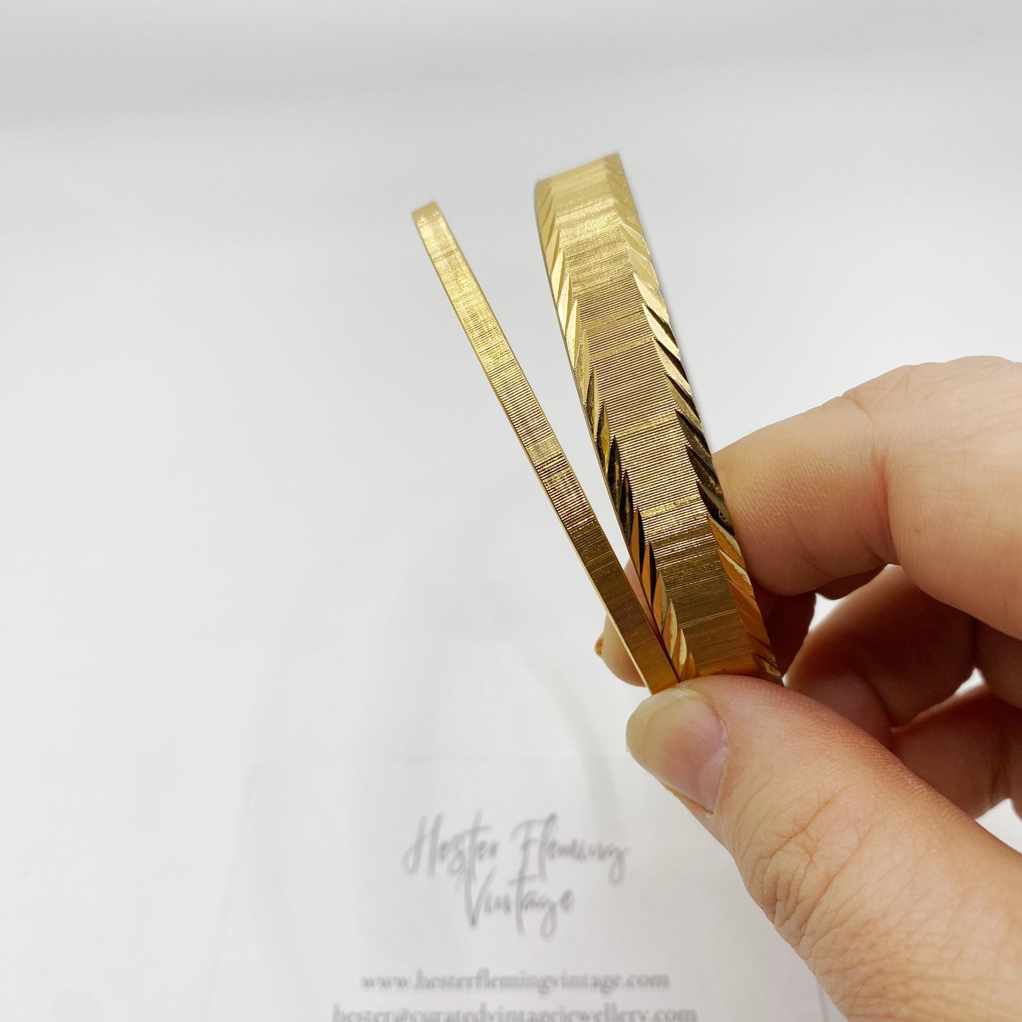 1960s Vintage Monet Bangles | Collectible Gold-Plated Bangle Set