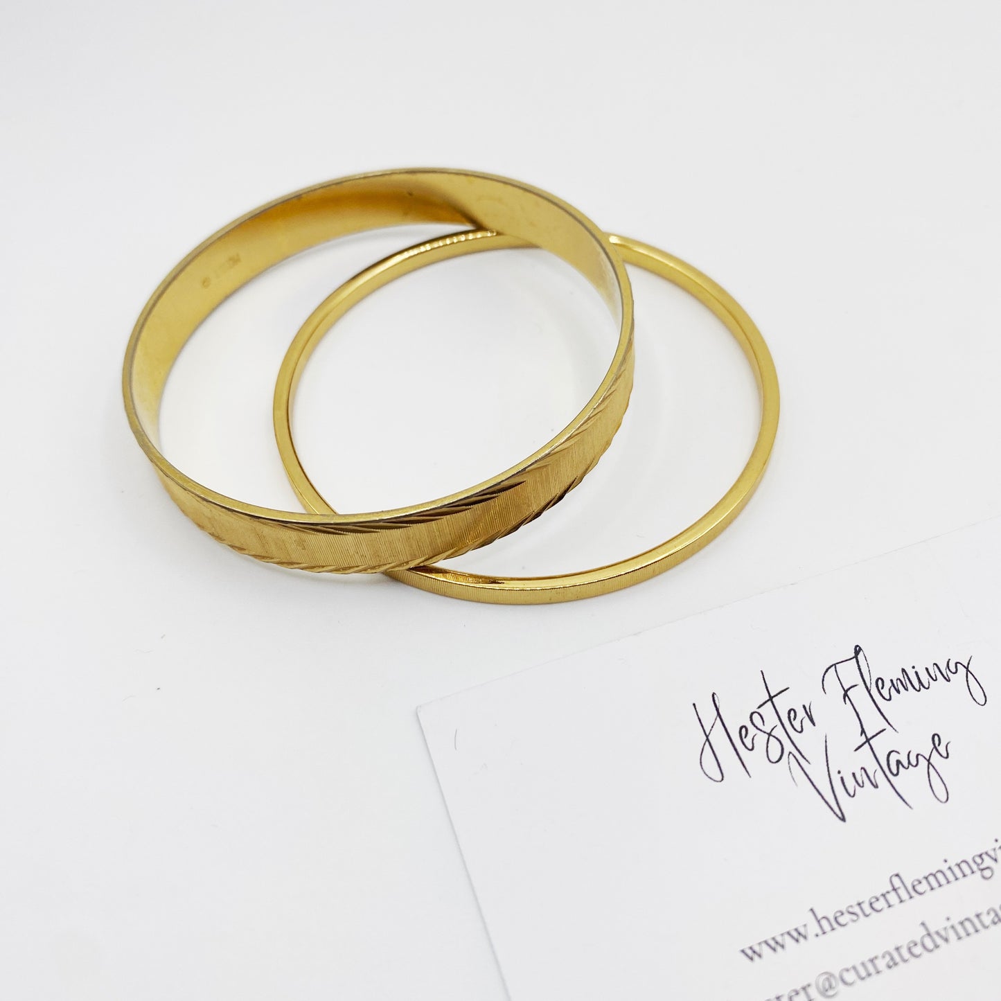 1960s Vintage Monet Bangles | Collectible Gold-Plated Bangle Set