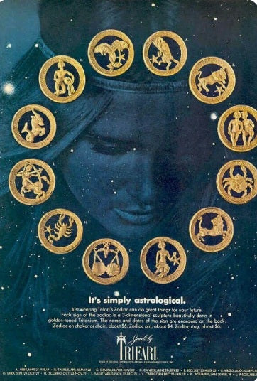 Trifari · 1970s · Cancer Zodiac Brooch