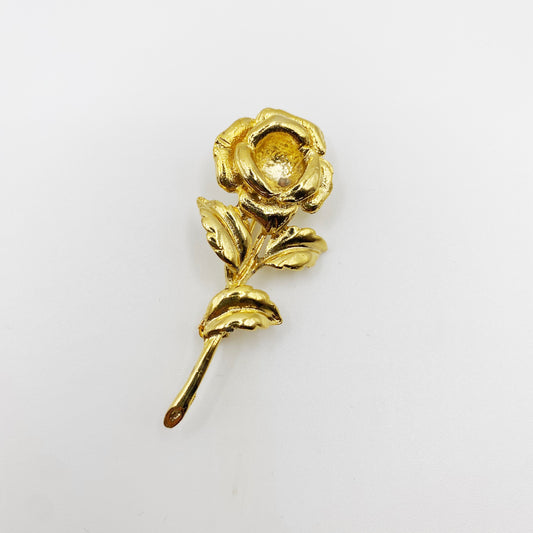 Gold floral brooch with 22kt finish from the 1990s