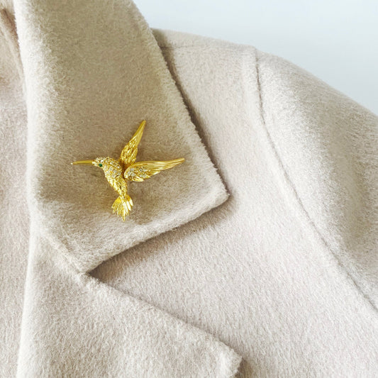 Vintage Hummingbird Brooch